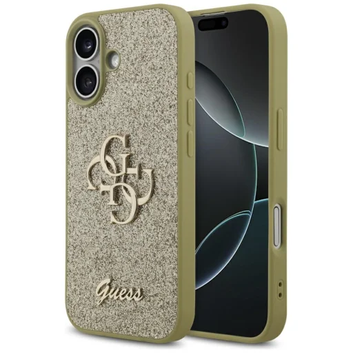iPhone 17 Guess Fixed Glitter Big 4G arany tok - 1