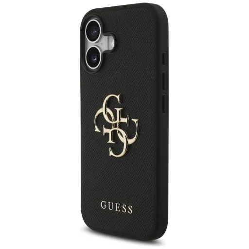 iPhone 17 Guess Grained Big 4G & Classic Logo fekete tok - 2