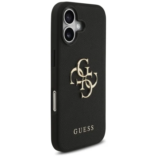 iPhone 17 Guess Grained Big 4G & Classic Logo fekete tok - 4