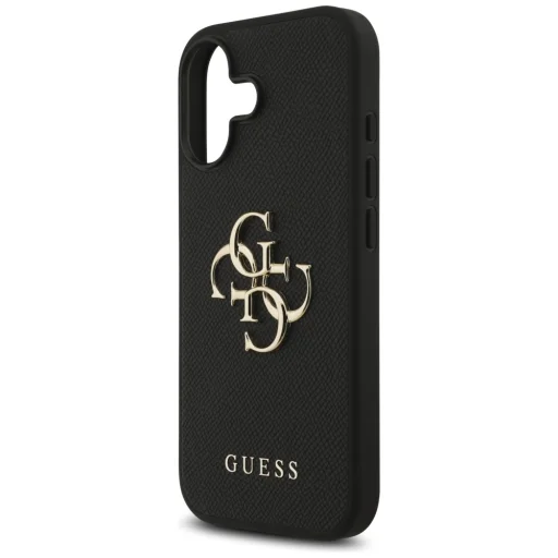 iPhone 17 Guess Grained Big 4G & Classic Logo fekete tok - 6