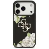 iPhone 17 Pro Case Guess Grained Roses & Big 4G Logo fekete tok thumbnail