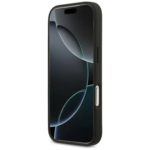 iPhone 17 Pro Case Guess Grained Roses & Big 4G Logo fekete tok - 5