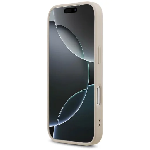 iPhone 17 Pro Guess Bőr 4G Háromszög Kristály MagSafe Tok Rózsaszín tok - 5