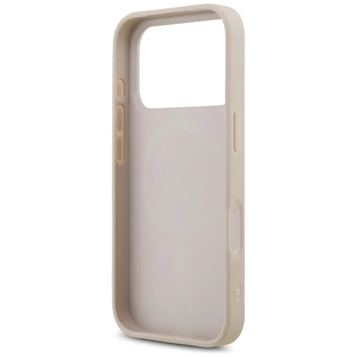 iPhone 17 Pro Guess Bőr 4G Háromszög Kristály MagSafe Tok Rózsaszín tok - 7