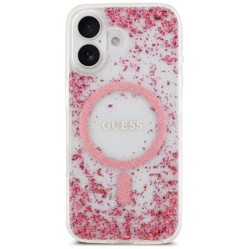 iPhone 17 Guess Resin Bottom Glitter rózsaszín tok - 3