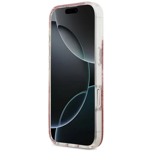 iPhone 17 Guess Resin Bottom Glitter rózsaszín tok - 5