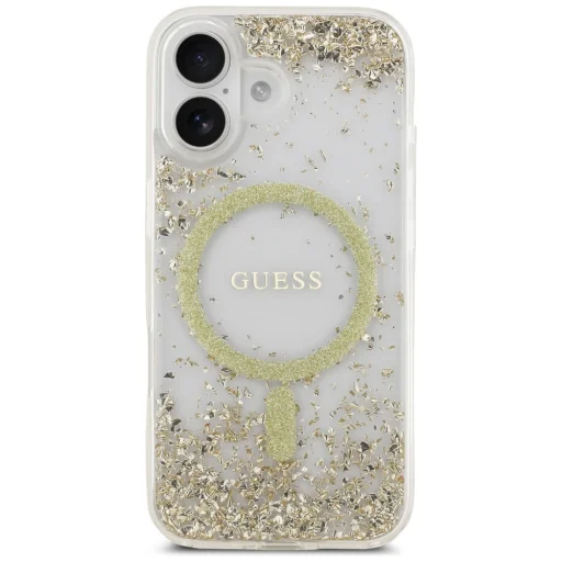 iPhone 17 Guess Resin Bottom Glitter MagSafe tok arany - 3
