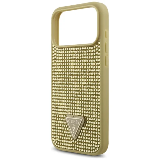 iPhone 17 Pro Max Guess Rhinestone Triangle Logo arany tok - 6