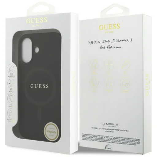 iPhone 17 Guess Saffiano Classic Logo MagSafe fekete tok - 8