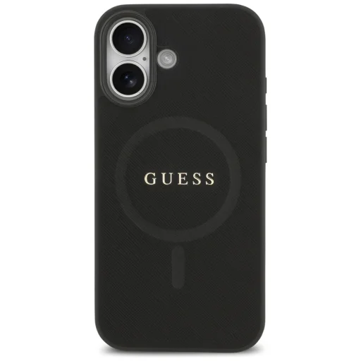 iPhone 17 Guess Saffiano Classic Logo MagSafe fekete tok - 3