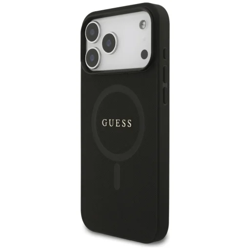 iPhone 17 Pro Max Guess Saffiano Classic Logo MagSafe fekete tok - 2