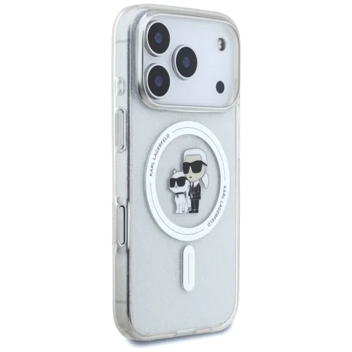iPhone 17 Pro Karl Lagerfeld IML Karl Choupette Glitter MagSafe tok átlátszó - 4