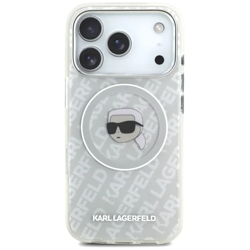 iPhone 17 Pro Karl Lagerfeld IML Karl Head Logo MagSafe szürke tok - 3