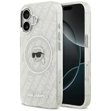 iPhone 17 Karl Lagerfeld IML Karl Head Logo szürke tok