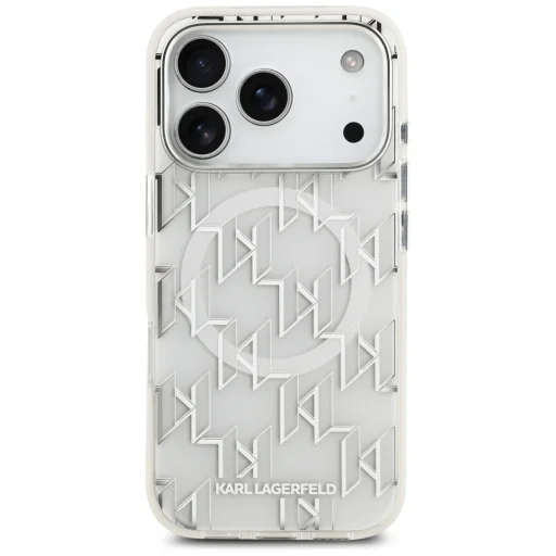 iPhone 17 Pro Karl Lagerfeld IML KL Monogram MagSafe tok fehér - 3