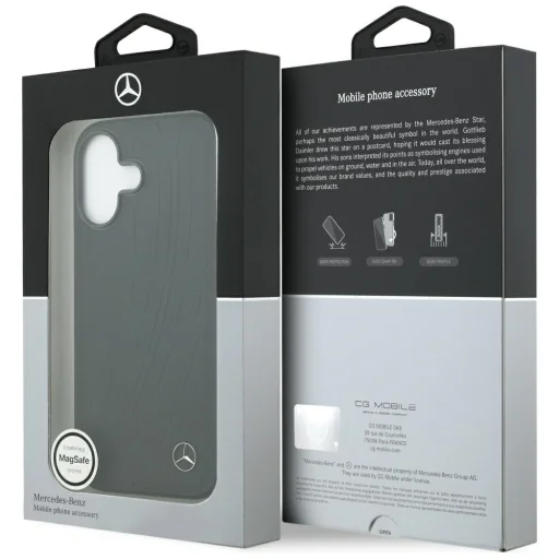 iPhone 17 Mercedes Bőr Nagy Babérlevél MagSafe tok fekete - 8