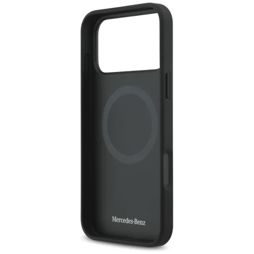 iPhone 17 Pro Max Mercedes bőrtok nagy babérlevél mintával MagSafe fekete tok - 7