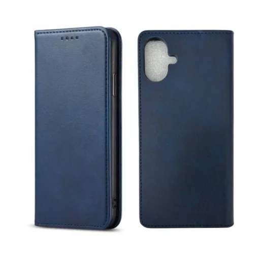 Samsung Galaxy A07 mágneses PU bőr fliptok kártyatartóval kék Alphajack - 1