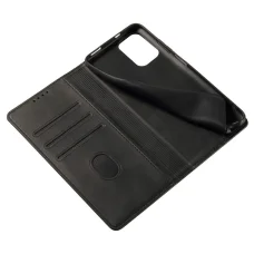 Honor Magic 7 Lite mágneses PU bőr fliptok kártyatartóval fekete Alphajack