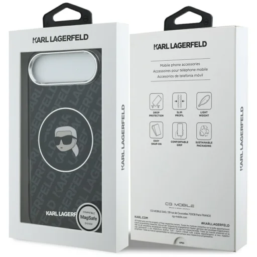 iPhone 17 Air Fekete Karl Lagerfeld - IML MagSafe (KLHMP17MHMKBKHOK) Karl's Head tok - 7