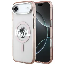 iPhone 17 Air Karl Lagerfeld - IML MagSafe Sketch Logo - Pink Choupette tok