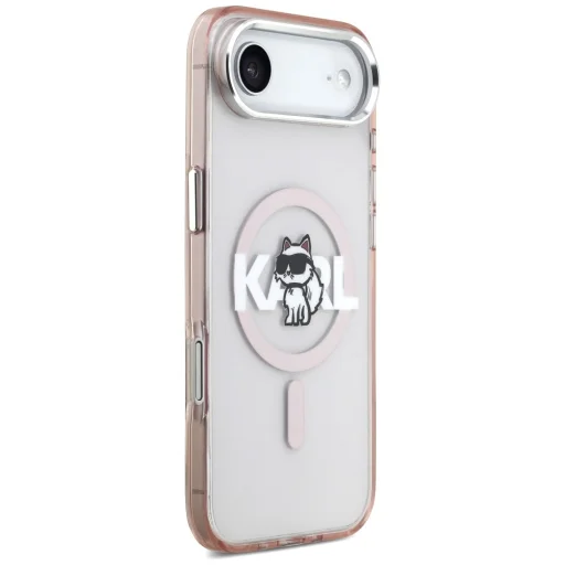 iPhone 17 Air Karl Lagerfeld - IML MagSafe Sketch Logo - Pink Choupette tok - 4