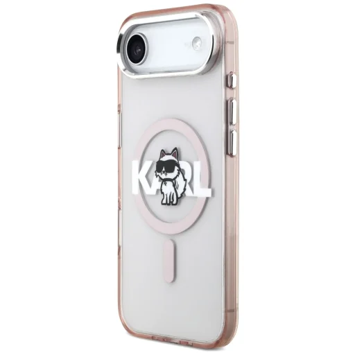 iPhone 17 Air Karl Lagerfeld - IML MagSafe Sketch Logo - Pink Choupette tok - 5