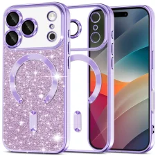 iPhone 17 Pro Light Purple Techsuit - Luxury Glitter MagSafe tok