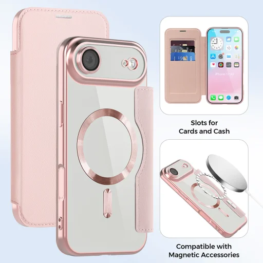 iPhone 17 Air Techsuit SmartMag Book tok - Pink - 3