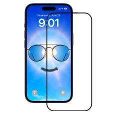 iPhone 17 Fekete ANANK - 2.5D tükröződésmentes képernyővédő üvegfólia