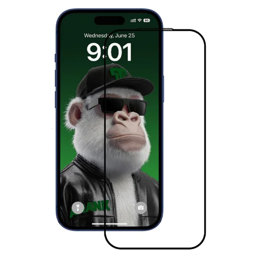 iPhone 17 Pro Fekete ANANK - 2.5D 10X erősített CG képernyővédő üvegfólia - 1