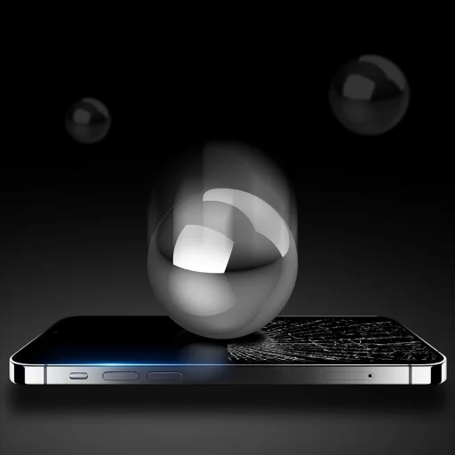 iPhone 17 Fekete ANANK 3D Repedésgátló 5X Megerősített Képernyővédő üvegfólia - 4