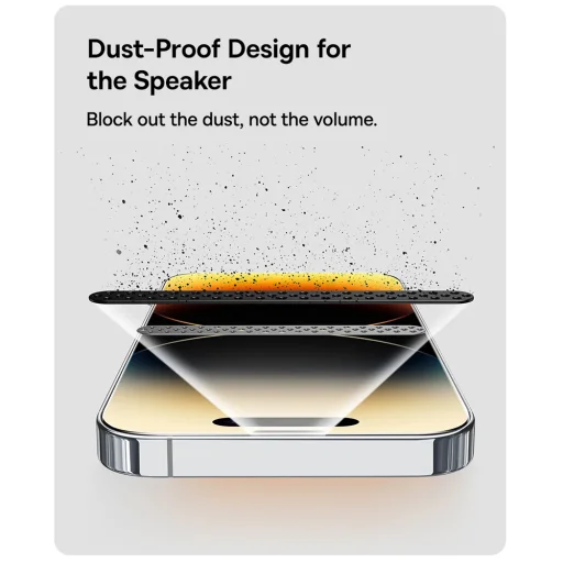 iPhone 17 Pro Max Fekete ANANK 2.5D 5X Erősített Teljes Üveg Képernyővédő üvegfólia - 4