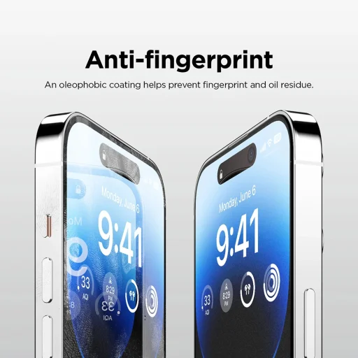 iPhone 17 ANANK - 2.5D 5X Megerősített Ujjlenyomat-ellenálló Képernyővédő - Fekete üvegfólia - 3