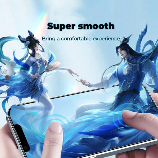 iPhone 17 ANANK - 2.5D 5X Megerősített Ujjlenyomat-ellenálló Képernyővédő - Fekete üvegfólia - 4