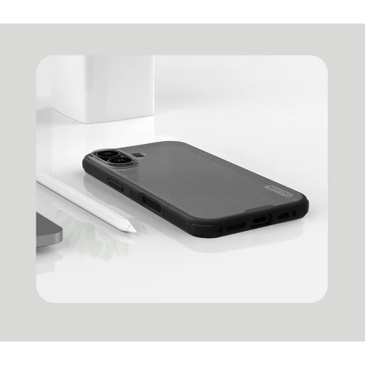 Nillkin Super Frosted PRO hátlap tok Apple iPhone 17-hez, átlátszó fekete tok - 6