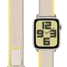 OBAL:ME Textil szíj Apple Watch 42-49mm M-L Bézs/Sárga,