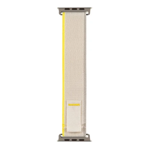 OBAL:ME Textil szíj Apple Watch 42-49mm M-L Bézs/Sárga, - 3