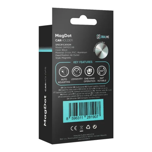 OBAL:ME MagDot mágneses autós telefontartó fekete - 6