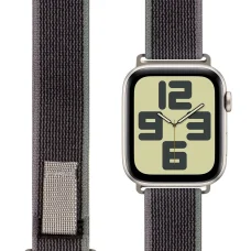 OBAL:ME Textil Szíj Apple Watch 42-49mm M-L Szürke/Zöld