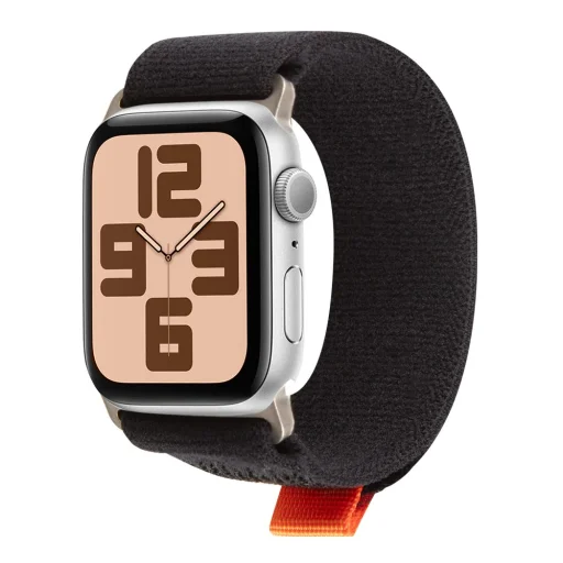OBAL:ME Textil Szíj Apple Watch 42-49mm M-L Fekete/Narancs - 2