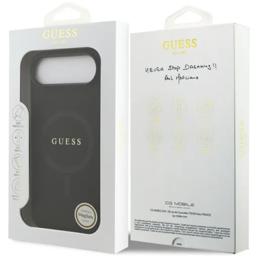 iPhone 17 Air Guess Saffiano Classic Logo MagSafe fekete tok - 8