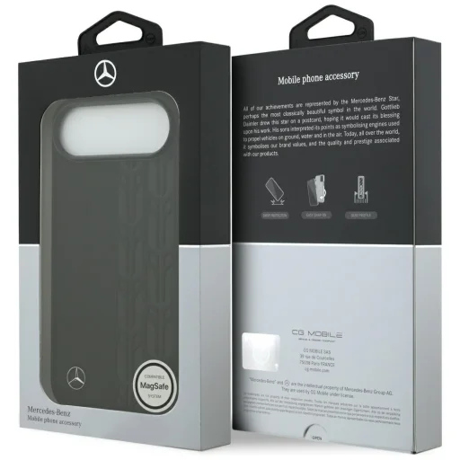 iPhone 17 Air Mercedes Bőr Laurel Leaves MagSafe tok fekete - 8