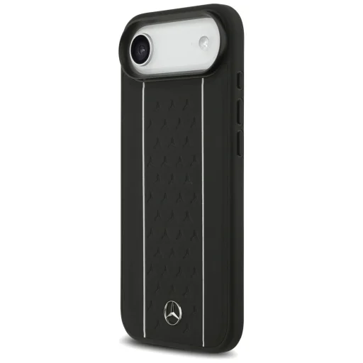 iPhone 17 Air Mercedes Bőr Csillag Minta Csíkok MagSafe tok fekete - 2