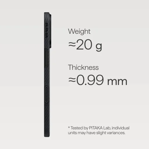 iPhone 17 PITAKA Ultra-Slim MagSafe fekete-szürke tok - 5