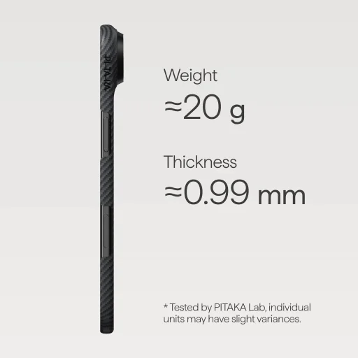 iPhone 17 Air PITAKA Ultra-Slim MagSafe fekete szürke tok - 6