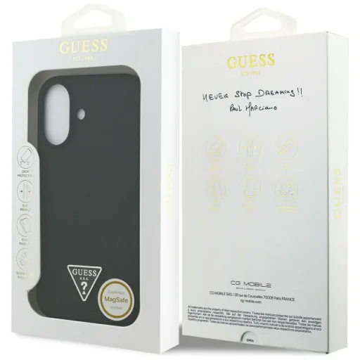 iPhone 17 Fekete Guess - Silicone Triangle Logo MagSafe (GUHMP17SSCTRLMK) tok - 7