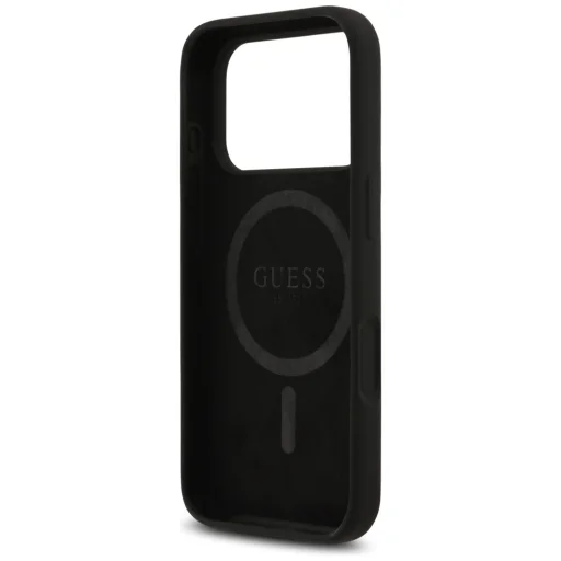 iPhone 17 Pro Fekete Guess - Silicone Triangle Logo MagSafe (GUHMP17LSCTRLMK) tok - 4