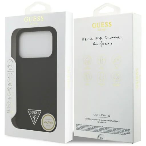 iPhone 17 Pro Fekete Guess - Silicone Triangle Logo MagSafe (GUHMP17LSCTRLMK) tok - 7
