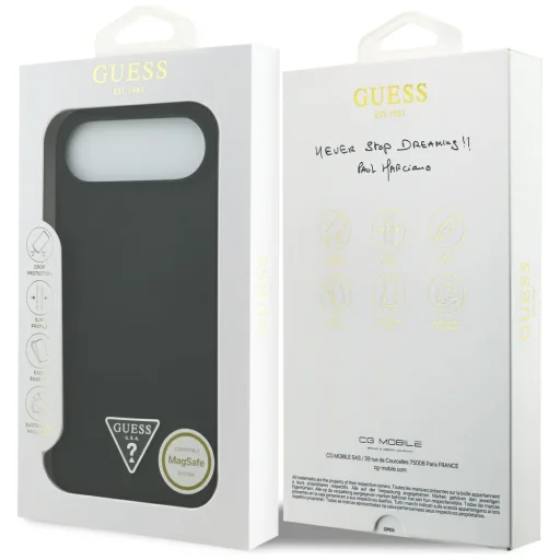 iPhone 17 Air Fekete Guess Silicone Triangle Logo MagSafe (GUHMP17MSCTRLMK) tok - 7